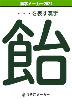 ȡƤĤの2021年の漢字メーカー結果