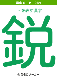 ȡの2021年の漢字メーカー結果