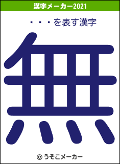 Ȥ⤵ꤨの2021年の漢字メーカー結果
