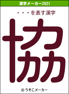 ȬȨĤの2021年の漢字メーカー結果