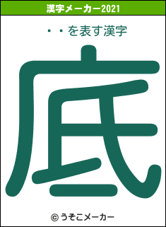 Ȭձの2021年の漢字メーカー結果