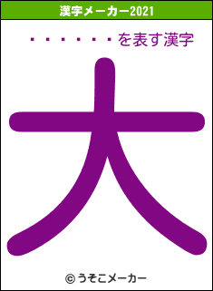Ȭ�ݤ���の2021年の漢字メーカー結果