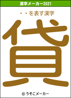 ȱƸの2021年の漢字メーカー結果