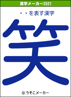 ȷͳの2021年の漢字メーカー結果
