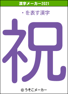ȹの2021年の漢字メーカー結果
