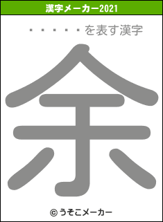 ɡ󥸥の2021年の漢字メーカー結果