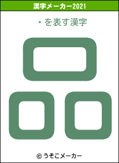 ɢの2021年の漢字メーカー結果