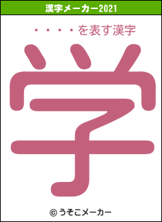 ɤȤϤˤの2021年の漢字メーカー結果
