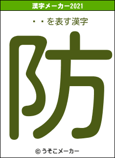 ɥߥの2021年の漢字メーカー結果