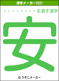 ɥꥢ󡡤֤ޤの2021年の漢字メーカー結果