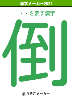 ɦ˼の2021年の漢字メーカー結果