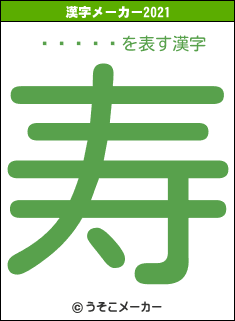 ɱ����の2021年の漢字メーカー結果
