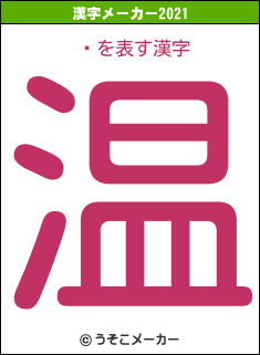 ɻの2021年の漢字メーカー結果