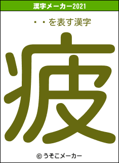 ʡˮの2021年の漢字メーカー結果