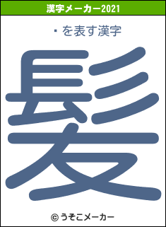 ʣの2021年の漢字メーカー結果