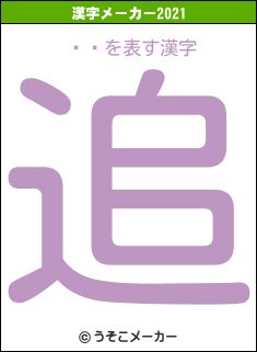 ʤäの2021年の漢字メーカー結果