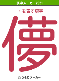 ʧの2021年の漢字メーカー結果
