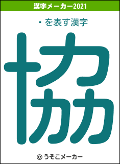 ʻの2021年の漢字メーカー結果