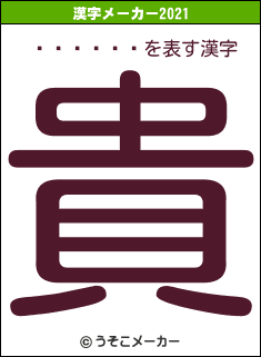 ʿ¼����の2021年の漢字メーカー結果