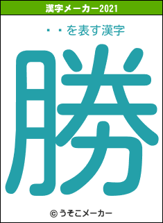ʿʹの2021年の漢字メーカー結果