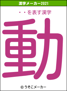 ʿ֥の2021年の漢字メーカー結果