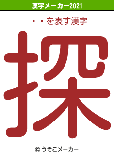 ʿの2021年の漢字メーカー結果