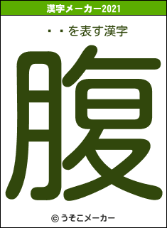 ˡ˺の2021年の漢字メーカー結果