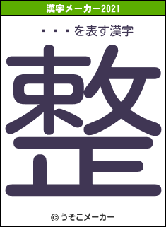 ˭ͦ¤の2021年の漢字メーカー結果