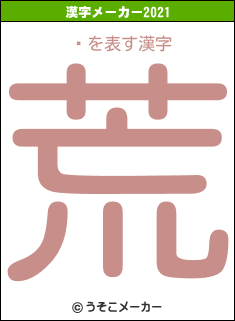 ˻の2021年の漢字メーカー結果