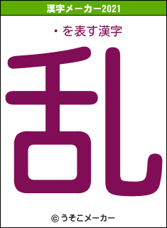 ˿の2021年の漢字メーカー結果