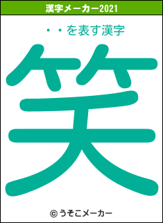 ̤꤫の2021年の漢字メーカー結果