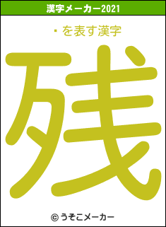 ̤の2021年の漢字メーカー結果
