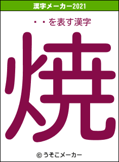 ̫轵の2021年の漢字メーカー結果