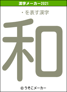 ̯の2021年の漢字メーカー結果