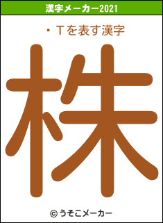 ̴Τの2021年の漢字メーカー結果