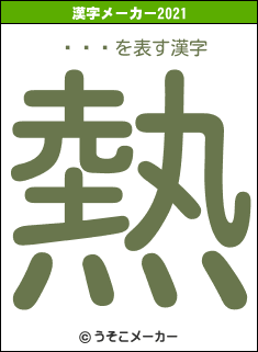 ̴ϩȤの2021年の漢字メーカー結果