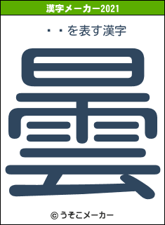 ̵ǭの2021年の漢字メーカー結果