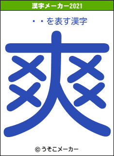 ̾Ĺの2021年の漢字メーカー結果