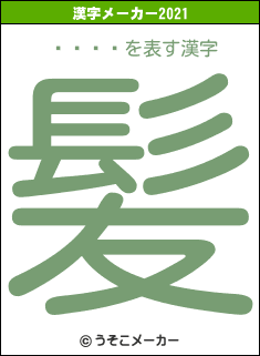̾ȤϤ뤫の2021年の漢字メーカー結果