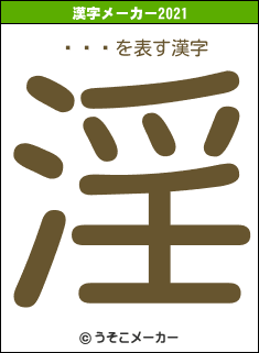 ͣޤҤの2021年の漢字メーカー結果