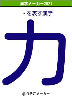 ͣの2021年の漢字メーカー結果