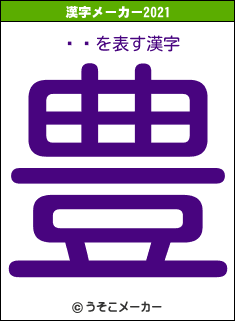 ͤҤの2021年の漢字メーカー結果