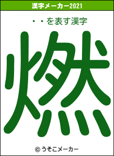 ͤ⡣の2021年の漢字メーカー結果