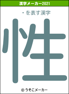 ͤの2021年の漢字メーカー結果