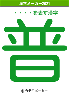 ͥ륬ߥåの2021年の漢字メーカー結果