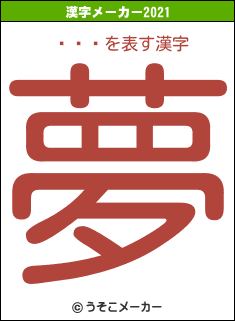 ͥ��の2021年の漢字メーカー結果