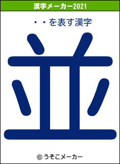 ͧの2021年の漢字メーカー結果