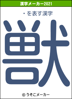 ͪの2021年の漢字メーカー結果