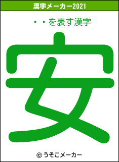 ͭȹの2021年の漢字メーカー結果