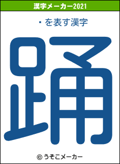 ͸の2021年の漢字メーカー結果